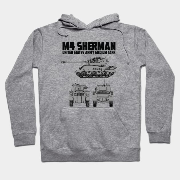 M4 SHERMAN Hoodie by theanomalius_merch